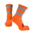 thumbnail image 1 of Calcetines de ciclismo anti-fricción m calcetines de bicicleta al aire libre naranja, gris unisex 1 par a juego reflectante, 1 of 6