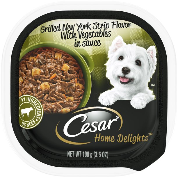 CESAR HOME DELIGHTS Wet Dog Food Grilled New York Strip Flavor With