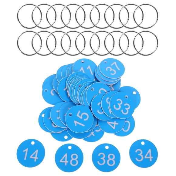 Shisuyan Numbered Tags Identification Management 50Pcs 1.4X1.4X0.05In