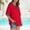 Red, variant on Stylish Olyvenn Plus Size Summer Tops for Women Short Sleeve Shirts Dressy Casual Crew Neck Tshirts Color Block Fashion Tees Navy S