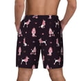 thumbnail image 4 of Uemuo Poodle Dog Pattern Mens Swim Trunks Quick Dry Board Shorts with Mesh Lining, Stretch Beach Shorts Quick Dry No-Chafing Board Shorts-, 4 of 9
