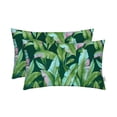 thumbnail image 1 of RSH Décor Indoor Outdoor Set of 2 Pillows, 26" x 16", Mekko Emerald, 1 of 6
