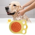 thumbnail image 2 of Unique Bargains 1 Pc Durable Claw Shape Pet Grooming Bath for Dog for Cat 4.25"x3.35"x1.78" Yellow, 2 of 6