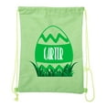 thumbnail image 2 of Personalized Easter Basket Bags, Cotton Drawstring Backpacks Custom Easter Bags - Zig Zag Egg, 2 of 2