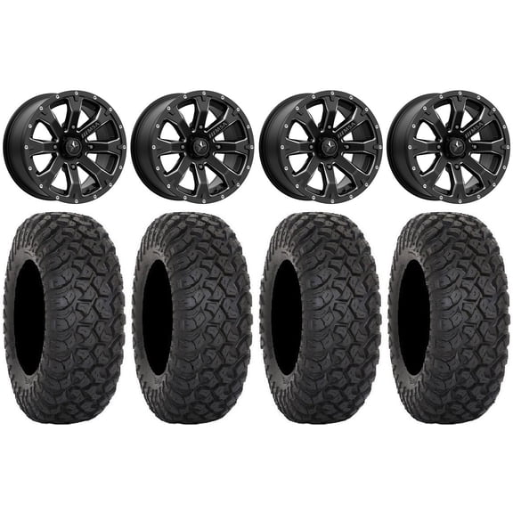 MSA Bounty 15" Wheels Black 32" RT320 Tires Polaris RZR XP 1000 / PRO XP / Ranger XP 900/1000