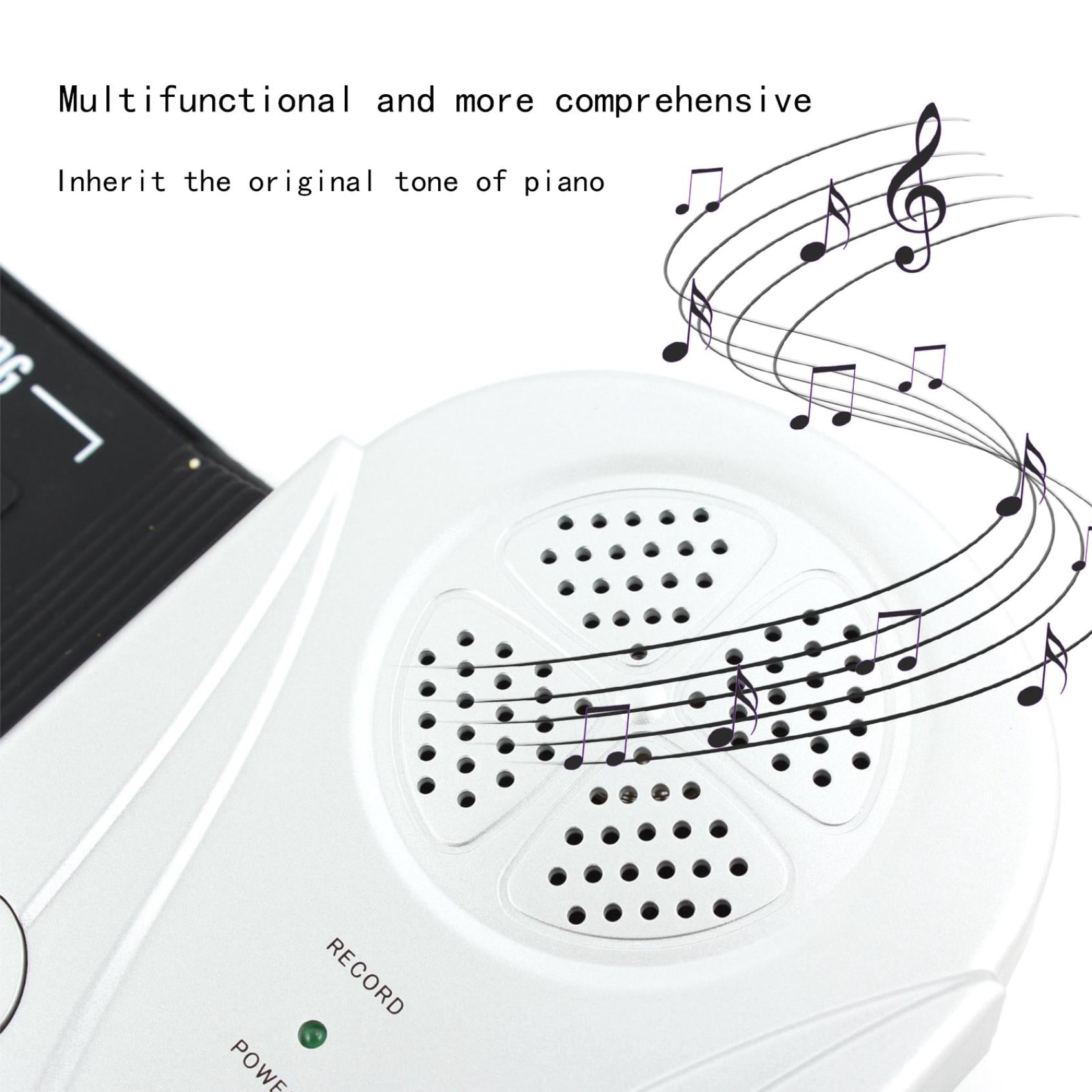 Hand-Rolled Piano with Horns, Portable 49 Keys Organ Piano with Foldable Keyboard, Instruments Education for All Ages, Convenient for Daily Use(White)