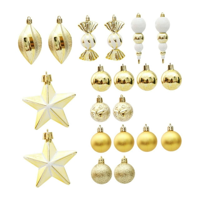 Juego de bolas navideñas Strade Fareast Limited dorado 20 piezas