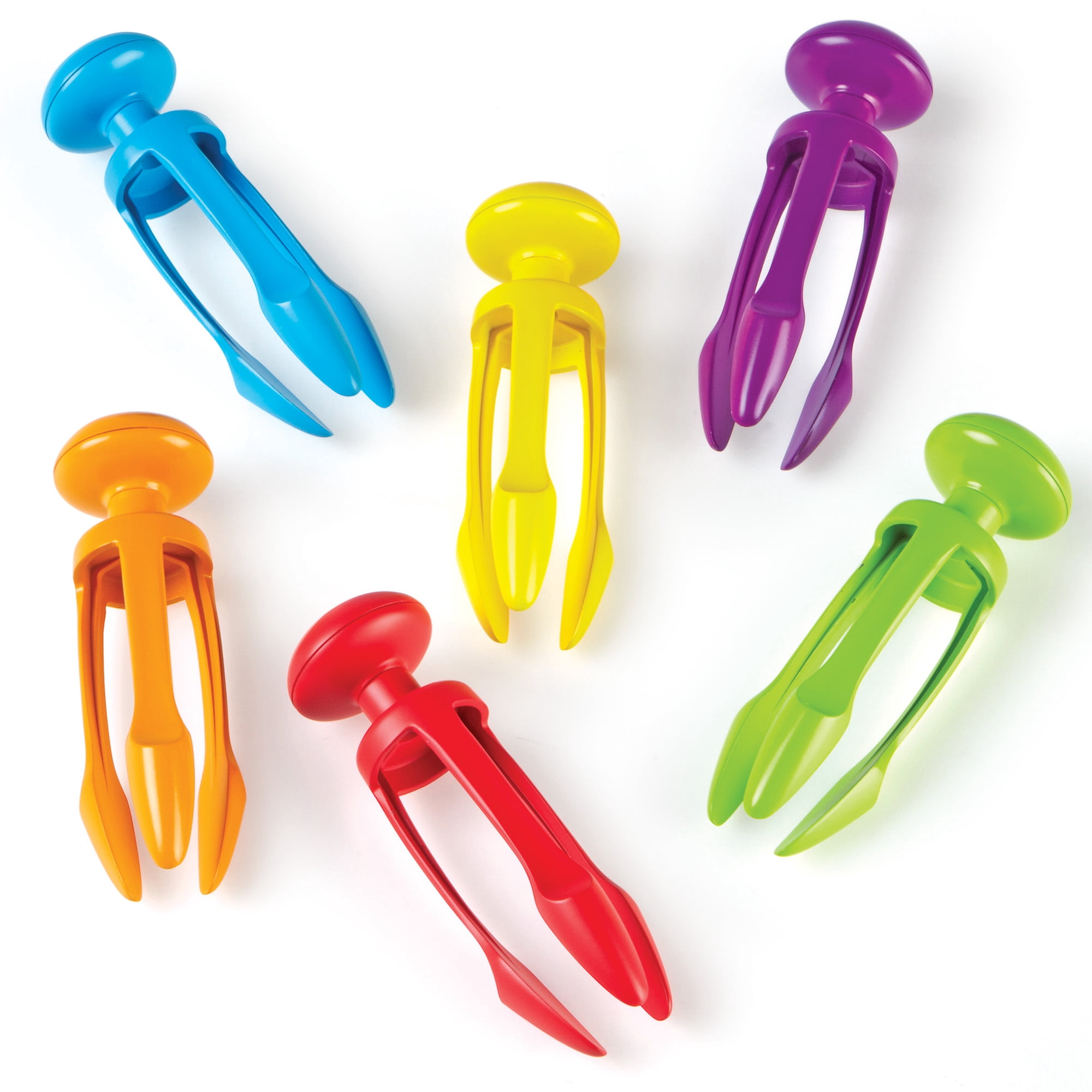 Learning Resources 3 Prong Tong, Pencil Grip Tongs, Sensory Bin, Fine Motor Toy, Set of 6, Ages 4+