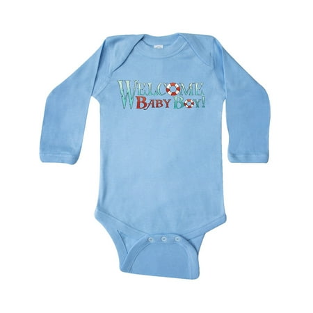

Inktastic Nautical Welcome Baby Boy Gift Baby Boy Long Sleeve Bodysuit
