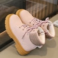 thumbnail image 5 of PEASKJP Toddler Girls Boots Round Toe Pull on Riding Shoes for Little Kid/Big Kid, Red 27, 5 of 5