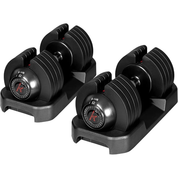 Adjustable Dumbbells Set of 2,Free Weights Dumbbells Set,52 lbs pair for Men/Women Gym Equipment for Home Strength Training Equipment(2 Box)