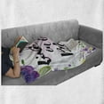 thumbnail image 6 of Lifestyle Soft Flannel Fleece Throw Blanket, Live Life in Full of Blooms Words with Floral Violets Print, Cozy Plush for Indoor and Outdoor Use, 70" x 90", Purple and Yellow, by Ambesonne, 6 of 6