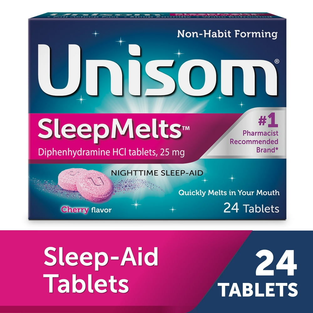 Unisom SleepMelts Tablets (24 Ct, Cherry Flavor), SleepAid Walmart