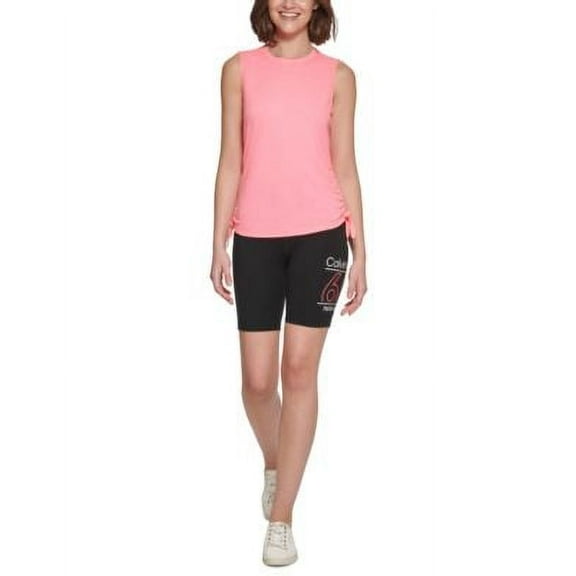 Calvin Klein Performance Womens Ruched Side Tie Tank Top Energy XL