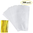 300 Count Bread Loaf Bags with Free Twist Ties (300 Pack) Strong and