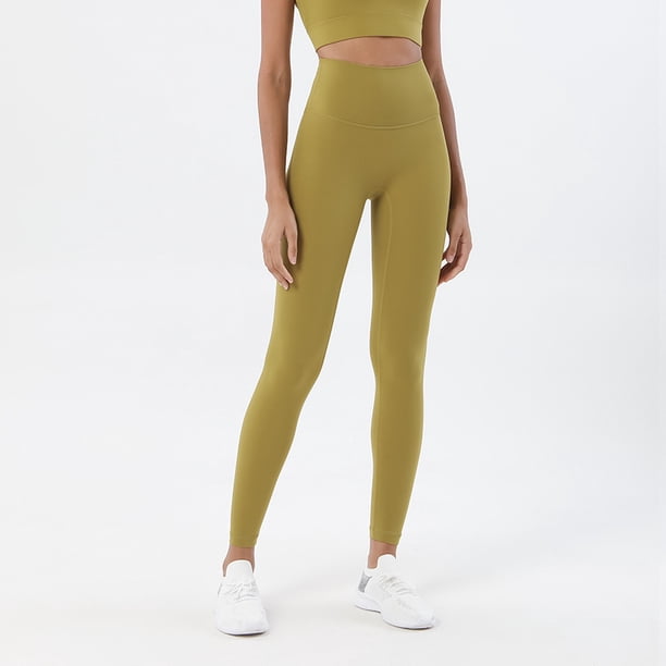 Pantalones de yoga exfoliantes para mujer, línea No Embarrassment, cintura alta, cadera melocotón, pantalones deportivos de fitness con bolsillo