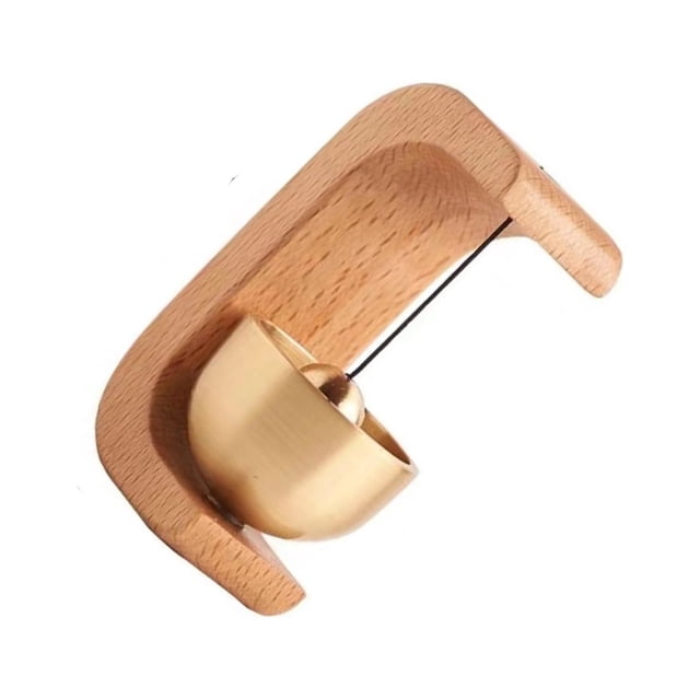 Injueey Timbre no deformable para el hogar, timbre inalámbrico de estilo Retro artesanal exquisito hecho en madera para porche Decoración del hogar Luz