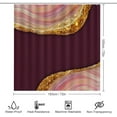 thumbnail image 2 of 4Pcs Elegant Blush Pink Marble Gold Glitter Shower Curtain Sets, Bathroom Set Decor with Non-Slip Bath Mat, Toilet Lid Rug and Contour Mat, 72 x 72inch, 2 of 8