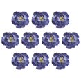 thumbnail image 1 of Uxcell 10-Pack Cabezas de Peonías Artificiales, Cabeza de Rosa de Seda Falsa para Boda/Ramo/Pared de Flores/Artesanías DIY [8cm, Azul Profundo], 1 of 7