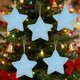 thumbnail image 4 of Colgante decorativo en forma de estrella | Juego de 5 adornos colgantes de vidrio marino multicolor | Tela reciclada ecológica | Idea de regalo para cumpleaños Navidades Inauguración de casa | 12,5, 4 of 7