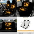 thumbnail image 3 of Yuyamidu Yellow Butterfly Car Seat Cover Full Set of 16 Sunflower Steering Wheel Cover Auto Seatbelt Pads Handbrake Cover Set Car Sun Shade Cup Coasters Rear View Mirror Cover Keychain, 3 of 7