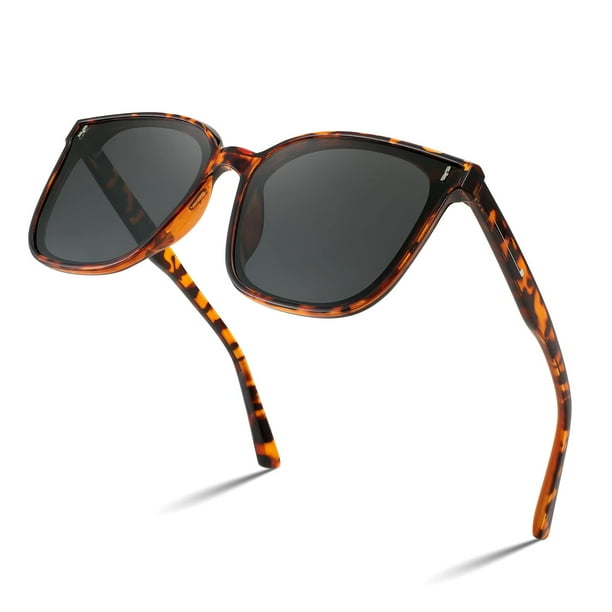 Gafas de sol FEISEDY para mujer y hombre, polarizadas, vintage, de gran tamaño