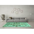 thumbnail image 3 of Ahgly Company Indoor Rectangle Abstract Turquoise Blue Modern Area Rugs, 8' x 10', 3 of 4