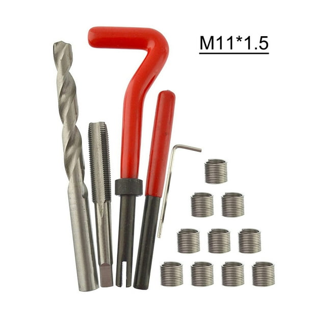 Kit de inserción de reparación de rosca métrica de 15 piezas M3 M4 M7 M9