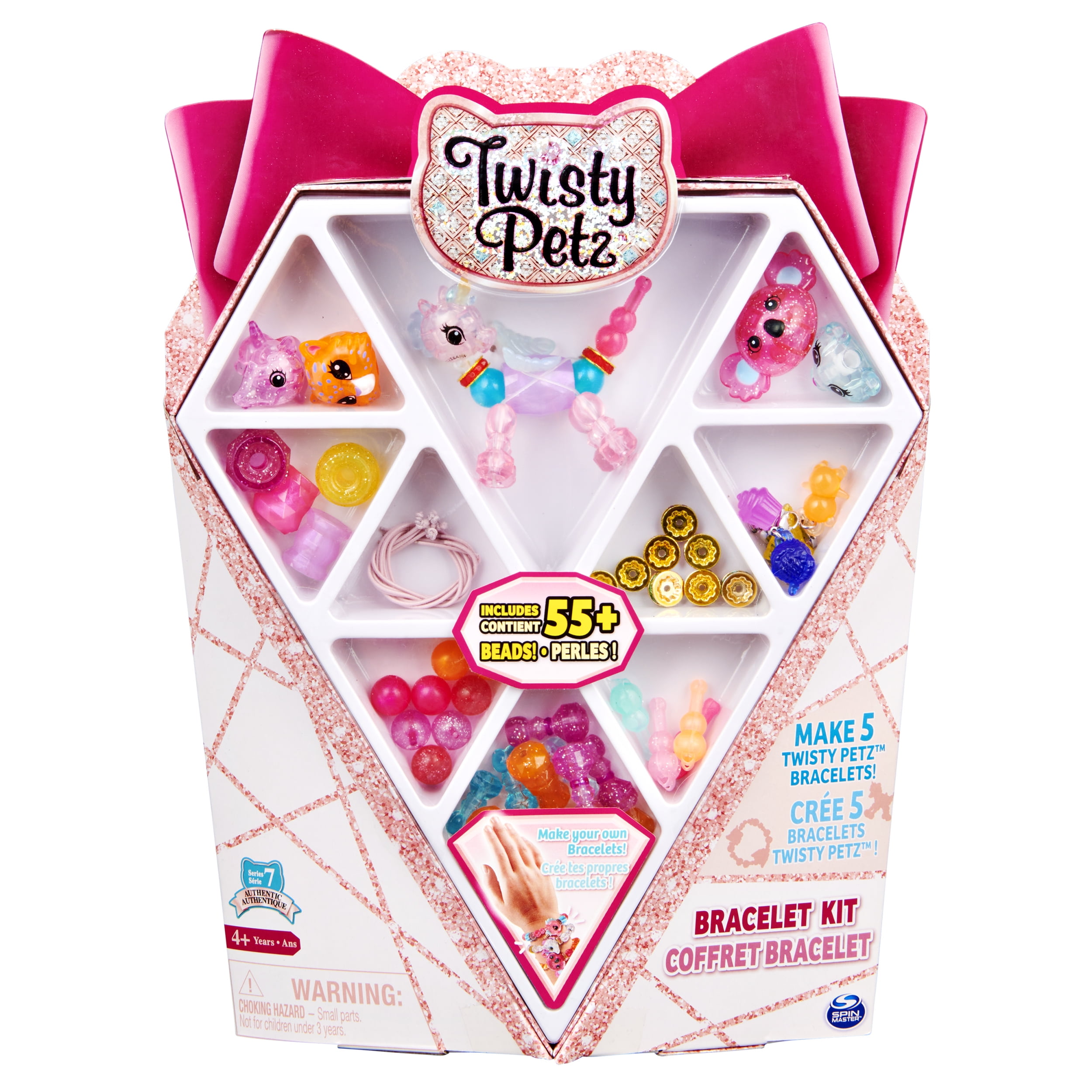 Twisty Petz, Bracelet Kit with Over 55 Beads to Make 5 Transforming Animal Collectible Bracelets, Kids Toys for Girls Ages 4 and up
