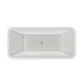 thumbnail image 3 of Dreamline BT17X3267C30 Crest 67" Free Standing Acrylic Soaking Tub - White / Brushed Brass, 3 of 7