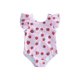 thumbnail image 1 of Traje de baño de verano para niñas, Trajes de baño de manga cruzada sin espalda con estampado de fresas dulces, 1 of 4