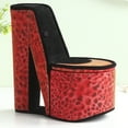 thumbnail image 4 of 9" Tall Display Jewelry Box, Leopard Print, High Heel Shoe Design with Hidden Storage, 4 of 5