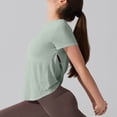 thumbnail image 2 of Lmnyox Short Sleeve Workout Shirts Womens Breathable Lightweight Crew Neck Open Back Yoga Tops Quick Dry Sport Tee, 2 of 8