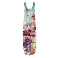 thumbnail image 5 of SMihono Robe Maxi Bohème d'Été pour Femmes Grande Taille Design Décontracté Robe Longue Sans Manches Col en V Robe de Plage, 5 of 5