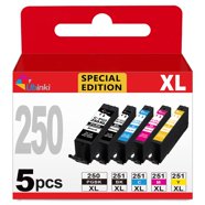 L-ink Compatible Canon PGI-250XL / CLI-251XL Ink Cartridge Set (BK x2 ...