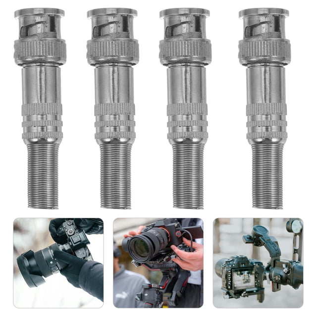 Raindrops 6Pcs Metal Core Coaxial Cable Connector for Home High Definition Video Transmission