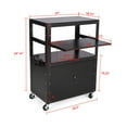 thumbnail image 2 of AOILE Height Adjustable Rolling AV Cart with Lockable Cabinet – Sturdy Steel Shelves, Mobile Design for Secure Equipment Storage, 2 of 7