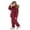 Wine, variant on ATOGUTA Girls Snowsuit Hoodeed Waterproof Snow-proof Outdoor Sports Daily Winter Warm Ski Set Blue
