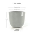 thumbnail image 2 of Ecopots Oslo Durable Modern Round Indoor/Outdoor Recycled Based Composite Flower Pot Planter, White Grey, 17.75", 2 of 4