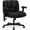 Black, variant on Cross Legged Office Chair with Flip-Up Arms and Wheels, Wide Seat Desk Chair with Built-In Dynamic Airbag Lumbar Support, Modern Cross-Leg Chair for Home Office, Apartment, Vanity, Yellow