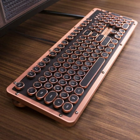 MK RETRO Classic Full-size Wired Mechanical Azio Typelit Switch Keyboard with Back Lighting - Artisan