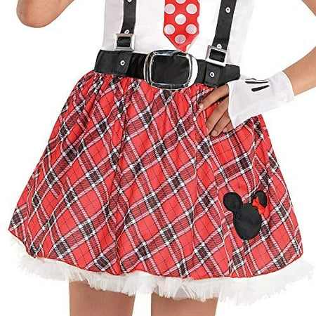 Costumes USA Minnie Mouse Nerd Costume for Girls, Size Medium, Includes a Dress, Glasses, Gloves, a Headband, and