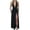 Black, variant on Kaemgyyd Cocktail Dresses for Women Fashion High Slit Backless Halter Party Dress Deep V Neck Ruched Club Maxi Dress