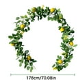 thumbnail image 3 of Artificial Lemon Rattan Garland, Indoor Outdoor Greenery Arrangement, Faux Lemon Vine Wreath for Wedding Backdrop Wall Decor Farmhouse Christmas Summer Spring Decoration, 3 of 8
