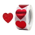 thumbnail image 2 of GUOOL 500 Pieces Heart Stickers Roll Paper Label Stickers Craft Home Love Stickers F, 2 of 9