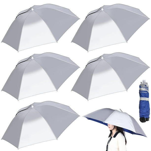 Sombrero tipo paraguas Sanwuta, 94 cm, ajustable, manos libres, 5 unidades