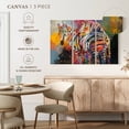 thumbnail image 5 of Elephant Stock Zebras Wall Art - Horizontal Multi Panel Canvas - Living Room Wall Decor - Animal Multi Panel - Orange And Pink Decor By Richard Wallich - 33" x 20", 5 of 8