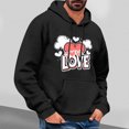 thumbnail image 2 of YOIAVAIOY Valentines Day Love Heart Hoodies Mens Valentine Graphic Long Sleeve Pullover Girlfriend Casual Sweatshirt Black XXL, 2 of 5