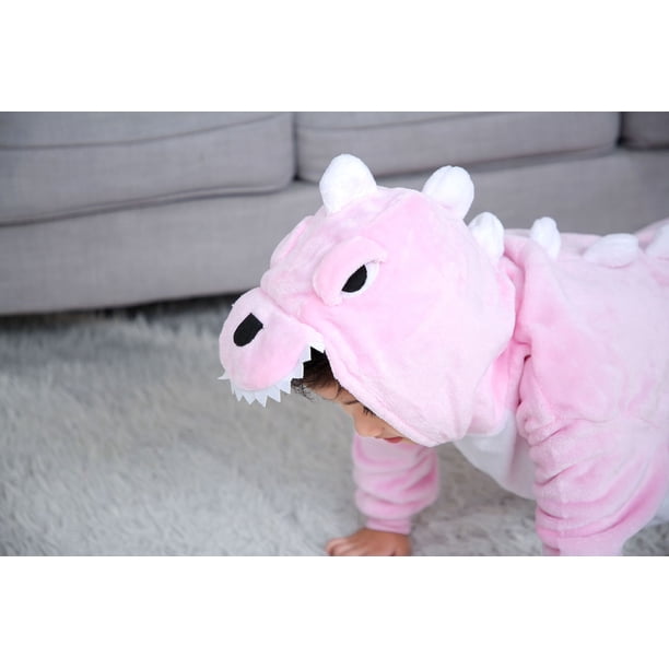 Pijamas siameses para padres e hijos con dibujos animados de otoño e invierno, ropa de rendimiento de franela de dinosaurio, ropa de ocio para el hogar