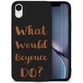 thumbnail image 1 of Wood phone case for iPhone XR compatible protective cell phone cover shockproof slim fit laser engraved What would Beyonce Do? design Black wood case for Men & Women by CaseYard, 1 of 7